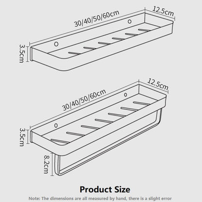 Bathroom Shelf No Drill Organizer Shower Storage Rack Black Corner Shelves Wall Mounted Aluminum Toilet Shampoo Holder